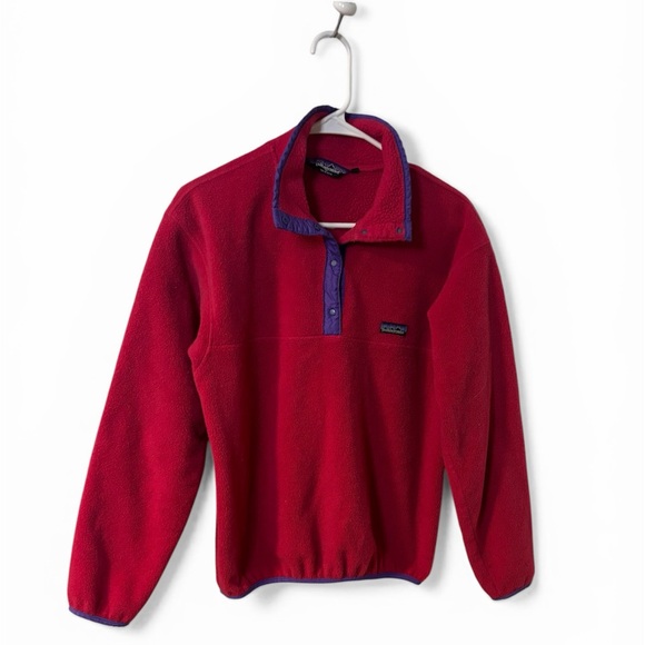 Patagonia Other - Vtg 80s Patagonia Synchilla Snap-T Pullover Fleece Magenta Pink